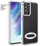 Zebana Samsung Galaxy S21 FE 5G ile Uyumlu Kılıf Zebana Glint Silikon Kılıf Gri