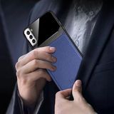 Zebana Samsung Galaxy S21 FE 5G ile Uyumlu Kılıf Zebana Lens Deri Kılıf Lacivert