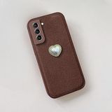 Zebana Samsung Galaxy S21 FE 5G ile Uyumlu Kılıf Zebana Velvix Silikon Kılıf Kahverengi