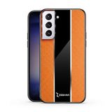 Zebana Samsung Galaxy S21 Plus ile Uyumlu Kılıf Zebana Premium Deri Kılıf Turuncu