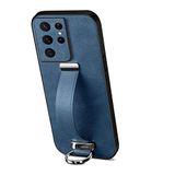 Zebana Samsung Galaxy S21 Ultra ile Uyumlu Kılıf Zebana Classic Deri Kılıf Lacivert