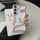 Zebana Samsung Galaxy S22 ile Uyumlu Kılıf Zebana 3D Snake Silikon Kılıf Rose Gold