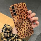 Zebana Samsung Galaxy S23 FE ile Uyumlu Kılıf Zebana Luxe Leopard Silikon Kılıf Desert Titanyum