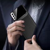 Zebana Samsung Galaxy S23 ile Uyumlu Kılıf Zebana Lens Deri Kılıf Siyah