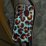Zebana Samsung Galaxy S23 ile Uyumlu Kılıf Zebana Luxe Leopard Silikon Kılıf Kahverengi