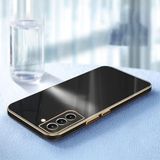 Zebana Samsung Galaxy S23 Plus ile Uyumlu Kılıf Zebana Golden Silikon Kılıf Siyah