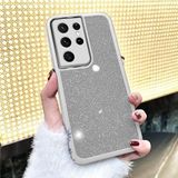 Zebana Samsung Galaxy S23 Ultra ile Uyumlu Kılıf Zebana Işıltım Silikon Kılıf (Kamera Lens Korumalı) Gri