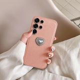 Zebana Samsung Galaxy S23 Ultra ile Uyumlu Kılıf Zebana Velvix Silikon Kılıf Rose Gold