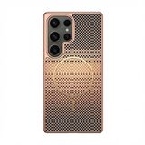 Zebana Samsung Galaxy S23 Ultra ile Uyumlu Kılıf Zebana Vionix M-Safe Silikon Kılıf Kahverengi