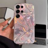 Zebana Samsung Galaxy S23 Ultra Uyumlu Kılıf Pink Heart Silikon Kılıf Pembe