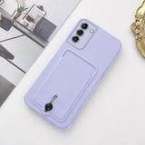 Zebana Samsung Galaxy S24 ile Uyumlu Kılıf Zebana Kartlıklı Sweet Yumuşak Silikon Kılıf Lila