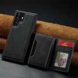 Zebana Samsung Galaxy S24 Ultra ile Uyumlu Kılıf Zebana 2in1 Elite Class Cüzdanlı Deri Kılıf Siyah