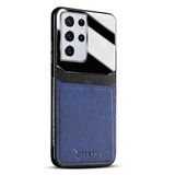 Zebana Samsung Galaxy S24 Ultra ile Uyumlu Kılıf Zebana Lens Deri Kılıf Lacivert