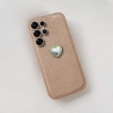 Zebana Samsung Galaxy S24 Ultra ile Uyumlu Kılıf Zebana Velvix Silikon Kılıf Açık Kahverengi