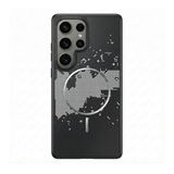 Zebana Samsung Galaxy S24 Ultra ile Uyumlu Kılıf Zebana Vionix M-Safe Silikon Kılıf Siyah