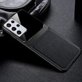 Zebana Samsung Galaxy S25 Ultra ile Uyumlu Kılıf Zebana Lens Deri Kılıf Siyah