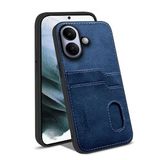 Zebana Vivo V60 Lite ile Uyumlu Kılıf Zebana Kartlıklı Lüx Deri Kılıf Lacivert
