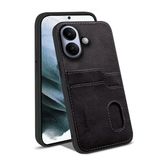 Zebana Vivo V60 Lite ile Uyumlu Kılıf Zebana Kartlıklı Lüx Deri Kılıf Siyah
