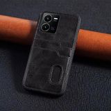 Zebana Vivo Y21s ile Uyumlu Kılıf Zebana Kartlıklı Lüx Deri Kılıf Siyah