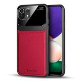 Zebana Xiaomi Mi 11 Lite ile Uyumlu Kılıf Zebana Lens Deri Kılıf Kırmızı