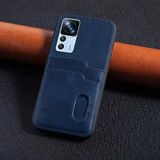 Zebana Xiaomi Mi 12T Pro ile Uyumlu Kılıf Zebana Kartlıklı Lüx Deri Kılıf Lacivert