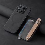 Zebana Xiaomi Mi 14T ile Uyumlu Kılıf Zebana M-safe 2in1 Kartlıklı Best Deri Kılıf Siyah