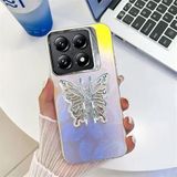 Zebana Xiaomi Mi 14T ile Uyumlu Kılıf Zebana Standlı Kelebek Silikon Kılıf Desen 1