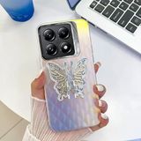 Zebana Xiaomi Mi 14T ile Uyumlu Kılıf Zebana Standlı Kelebek Silikon Kılıf Desen 2