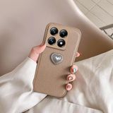 Zebana Xiaomi Mi 14T ile Uyumlu Kılıf Zebana Velvix Silikon Kılıf Açık Kahverengi