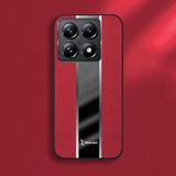 Zebana Xiaomi Mi 14T Pro ile Uyumlu Kılıf Zebana Premium Deri Kılıf Kırmızı