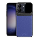 Zebana Xiaomi Poco C65 ile Uyumlu Kılıf Zebana Lens Deri Kılıf Lacivert