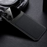 Zebana Xiaomi Poco C65 Uyumlu Kılıf Zebana Lens Deri Kılıf Siyah