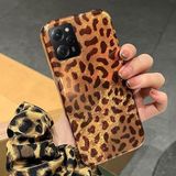 Zebana Xiaomi Poco X5 Pro 5G ile Uyumlu Kılıf Zebana Luxe Leopard Silikon Kılıf Desert Titanyum