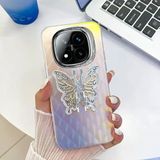 Zebana Xiaomi Poco X7 ile Uyumlu Kılıf Zebana Standlı Kelebek Silikon Kılıf Desen 2