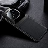 Zebana Xiaomi Poco X7 Uyumlu Kılıf Lens Deri Kılıf Siyah