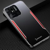 Zebana Xiaomi Redmi 10C ile Uyumlu Kılıf Zebana Metal Mitras Kılıf (Silikon Kenar) Kırmızı
