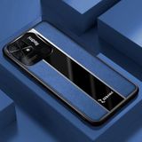 Zebana Xiaomi Redmi 10C ile Uyumlu Kılıf Zebana Premium Deri Kılıf Mavi