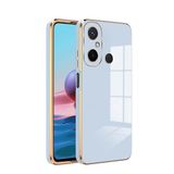 Zebana Xiaomi Redmi 12C ile Uyumlu Kılıf Zebana Golden Silikon Kılıf Açık Mavi