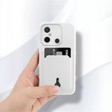 Zebana Xiaomi Redmi 12C ile Uyumlu Kılıf Zebana Kartlıklı Sweet Yumuşak Silikon Kılıf Beyaz