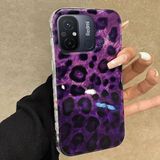 Zebana Xiaomi Redmi 12C ile Uyumlu Kılıf Zebana Luxe Leopard Silikon Kılıf Mor