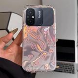 Zebana Xiaomi Redmi 12C ile Uyumlu Kılıf Zebana Pink Heart Silikon Kılıf Pembe
