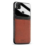 Zebana Xiaomi Redmi 9C ile Uyumlu Kılıf Zebana Lens Deri Kılıf Kahverengi