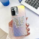 Zebana Xiaomi Redmi Note 10 Pro Max ile Uyumlu Kılıf Zebana Standlı Kelebek Silikon Kılıf Desen 2