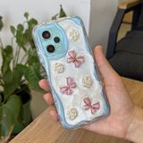 Zebana Xiaomi Redmi Note 12 Pro 5G ile Uyumlu Kılıf Zebana Floral Silikon Kılıf Rose Gold