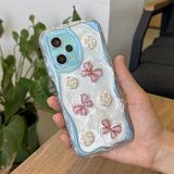 Zebana Xiaomi Redmi Note 12 Pro 5G ile Uyumlu Kılıf Zebana Floral Silikon Kılıf Rose Gold