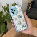 Zebana Xiaomi Redmi Note 12 Pro 5G ile Uyumlu Kılıf Zebana Floral Silikon Kılıf Yeşil
