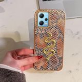 Zebana Xiaomi Redmi Note 12 Pro 5G ile Uyumlu Kılıf Zebana Golden Serpent Silikon Kılıf Turuncu