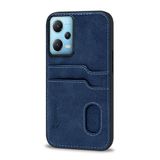 Zebana Xiaomi Redmi Note 12 Pro 5G ile Uyumlu Kılıf Zebana Kartlıklı Lüx Deri Kılıf Lacivert