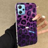 Zebana Xiaomi Redmi Note 12 Pro 5G ile Uyumlu Kılıf Zebana Luxe Leopard Silikon Kılıf Mor