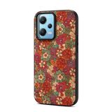 Zebana Xiaomi Redmi Note 12 Pro 5G ile Uyumlu Kılıf Zebana Vintage Kumaş Kılıf Desen 1